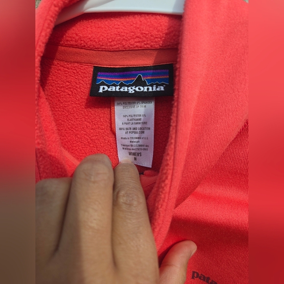 Patagonia Sweatshirt Coral Quarter-Zip Fleece New Without Tag - Picture 5 of 6